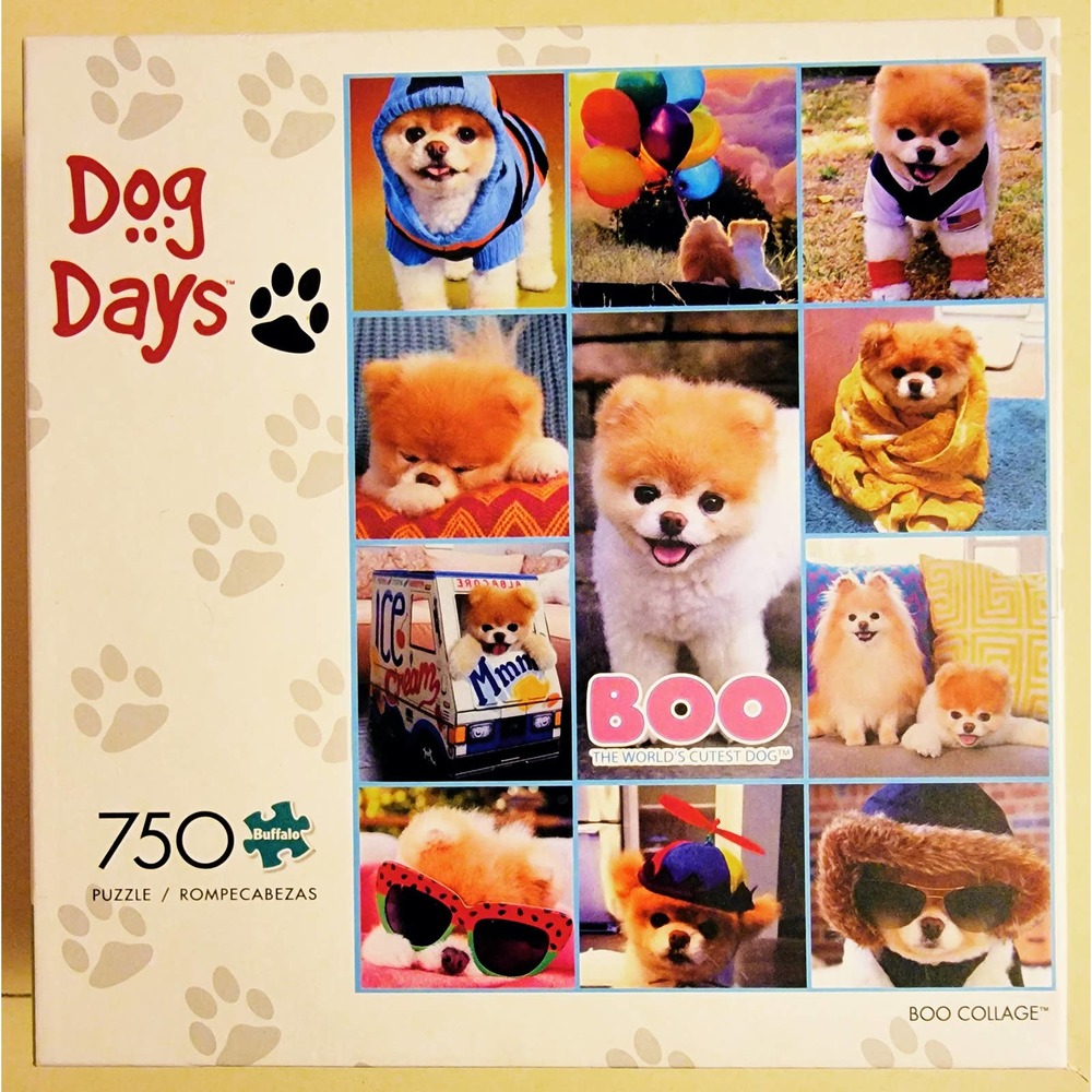 Buffalo Games Dog Days Boo Collage The Worlds Cutest Dog 750 Piece Jigsaw Puzzle